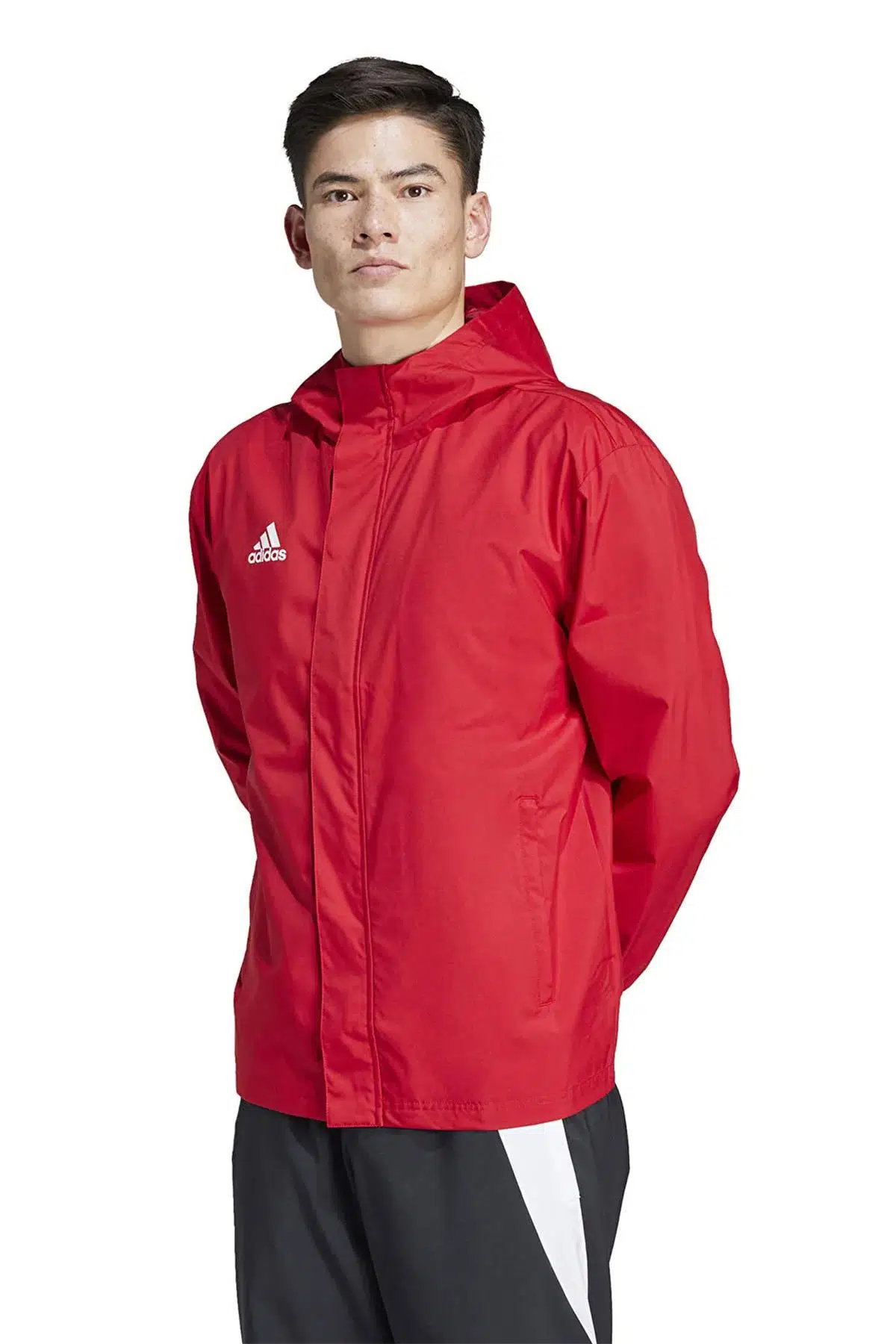 adidas ENT22 AW JKT IK4009 Kırmızı Erkek Spor Yağmurluk
