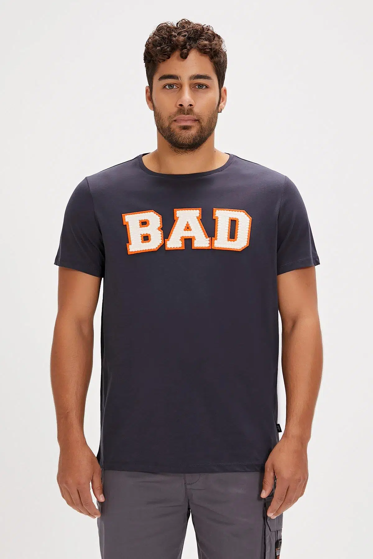 Bad Bear Felt 24.01.07.036A Antrasit Erkek Tişört