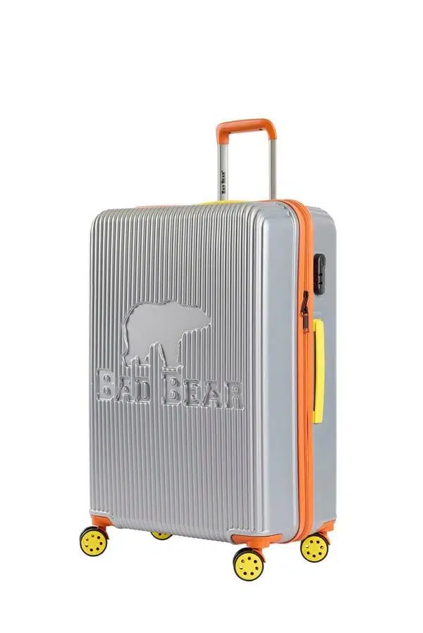 Bad Bear Logo Suitcase 23.01.80.001G Gri Büyük Boy Tekerlekli ABS Valiz 95 Lt.
