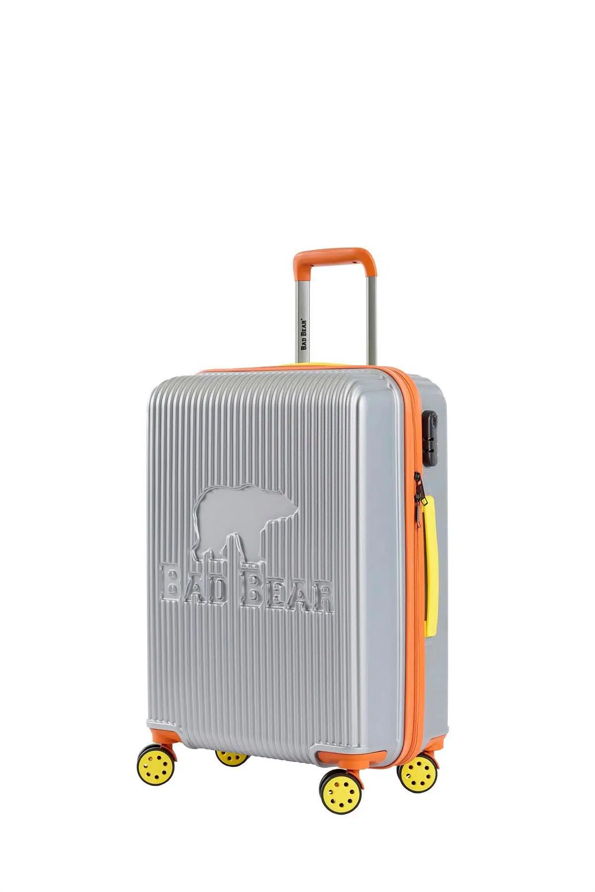 Bad Bear Logo Suitcase 23.01.80.002G Gri Orta Boy Tekerlekli ABS Valiz 64 Lt.