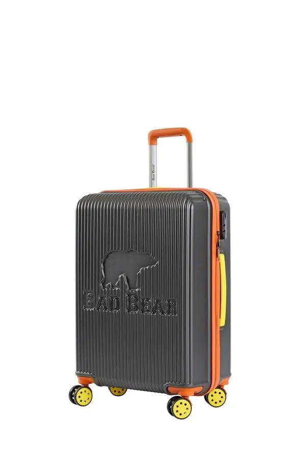 Bad Bear Logo Suitcase 23.01.80.002KG Koyu Gri Orta Boy Tekerlekli ABS Valiz 64 Lt.