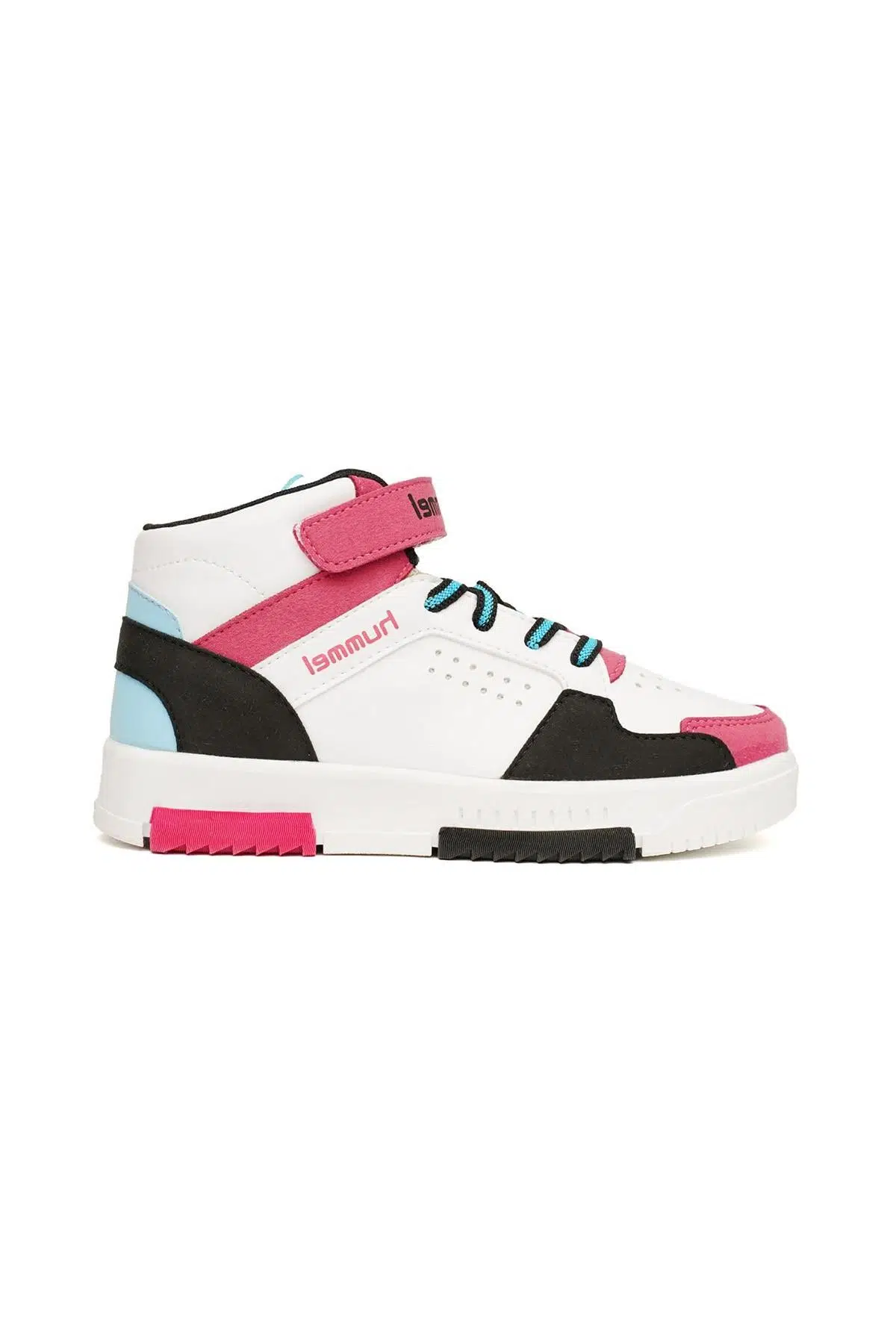 hummel Courfu JR 900553-9047 Beyaz &amp; Siyah &amp; Pembe Kız Çocuk Günlük Spor Ayakkabı