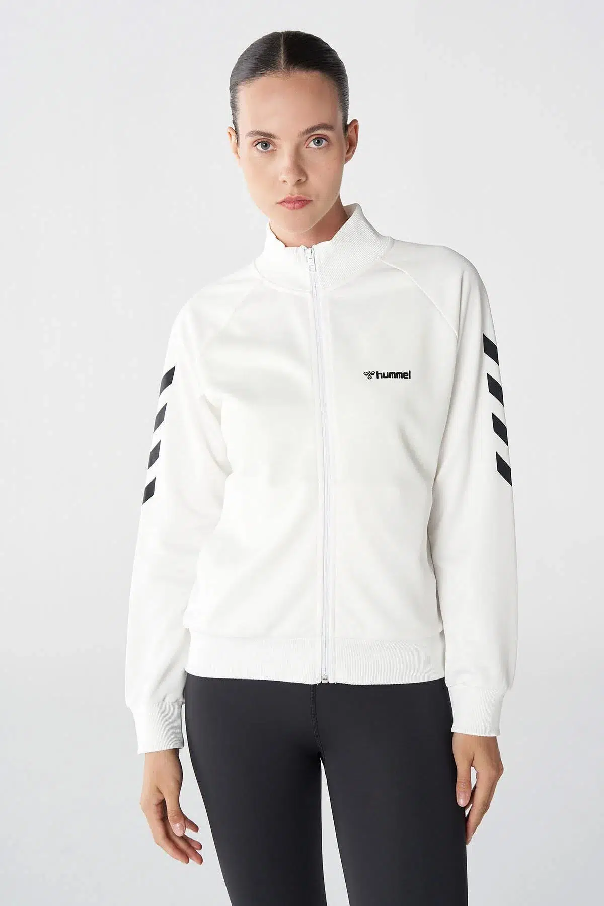 hummel Genesa 921773-9003 Beyaz Kadın Fermuarlı Sweatshirt