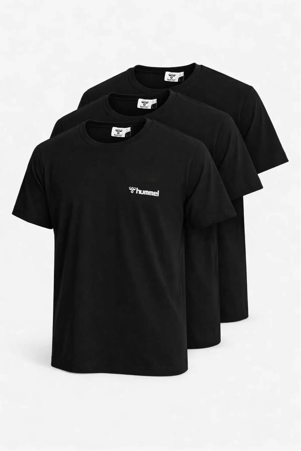 hummel Jullian 912390-2001 3lü Siyah Erkek Günlük Tişört