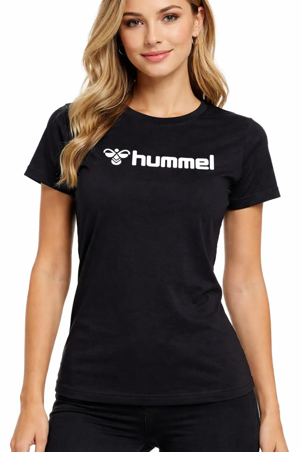 hummel Nesle S/S 912031-2001 Siyah Kadın T-Shirt