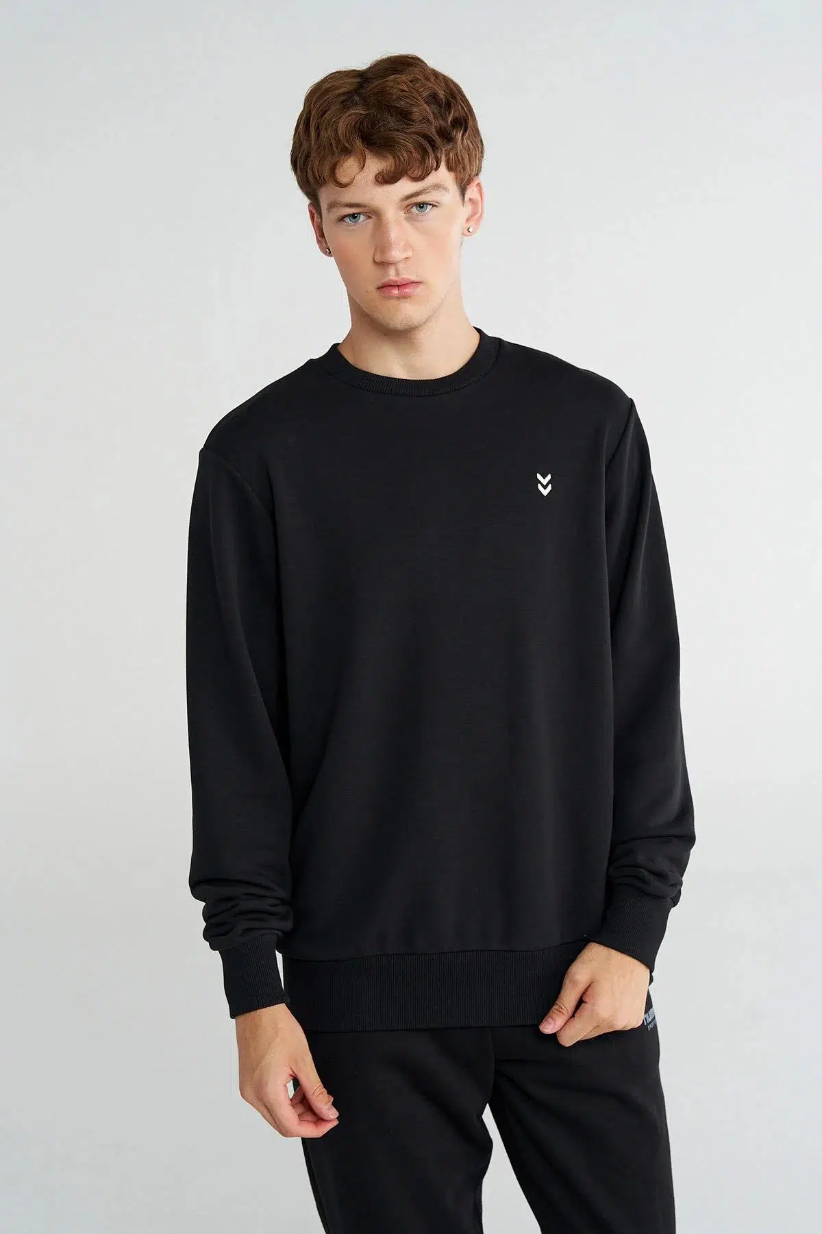 hummel Pulse Male Co Regular Sweat Crew Neck Siyah Erkek Sweatshirt