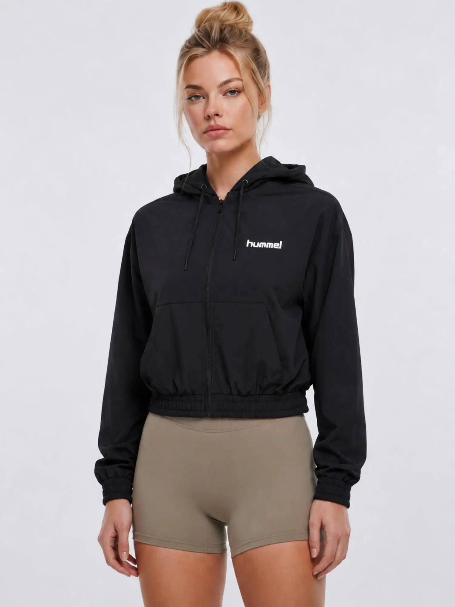 hummel Samba Zip Hoodie 922498-2001 Siyah Kadın Fermuarlı Hoodie