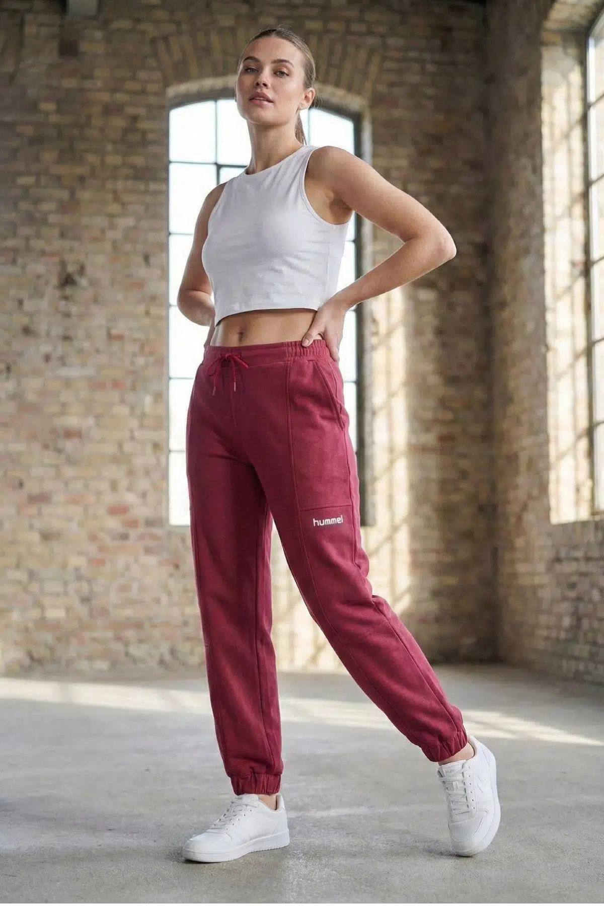 hummel Sentido Pants 932458-2883 Kırmızı Kadın Eşofman Altı