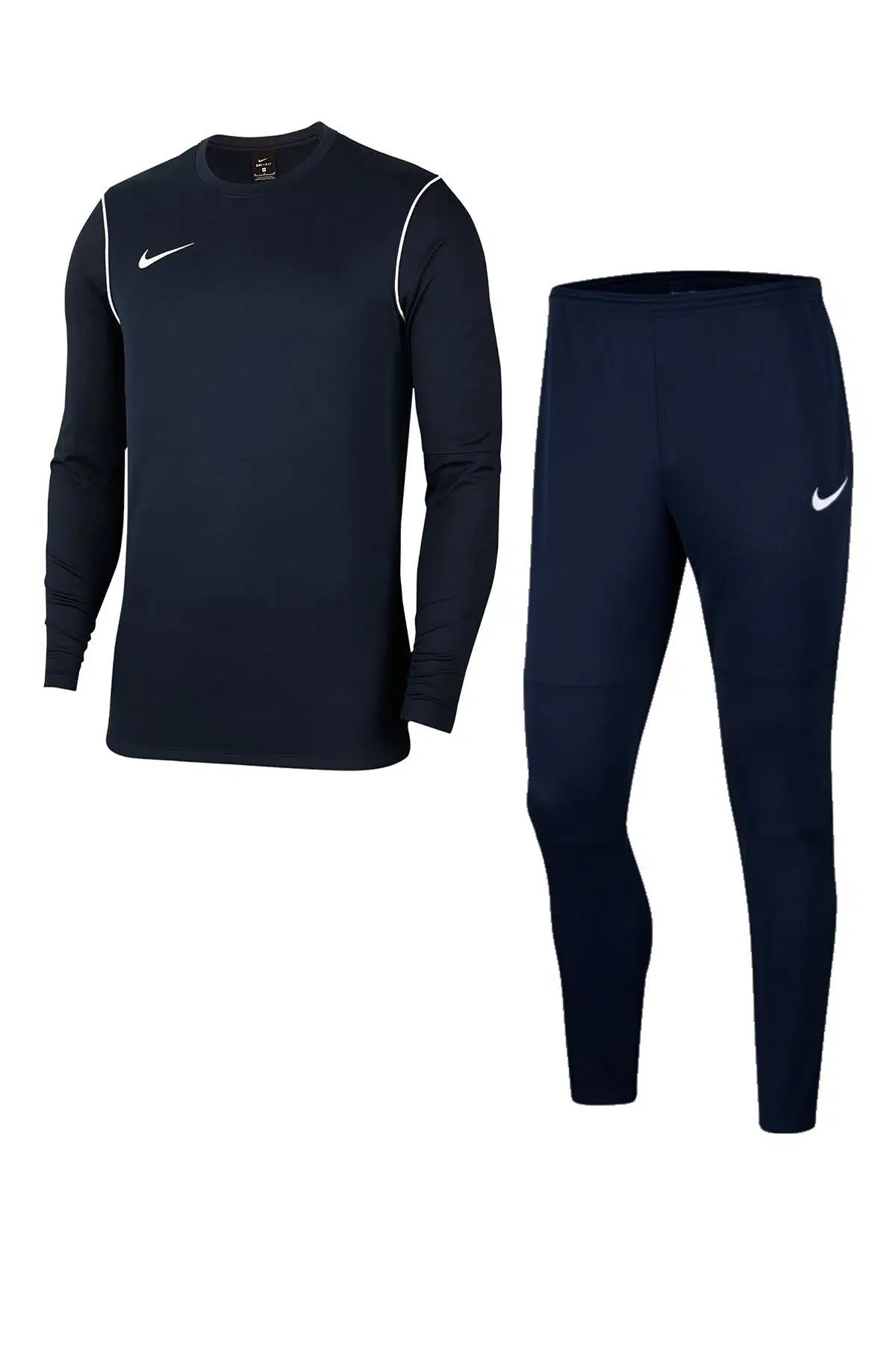 Nike Erkek Spor Dry Park20 Crew Top BV6875-410+BV6877-410 Erkek Eşofman Takımı (444 veritabanından da düşülecek)