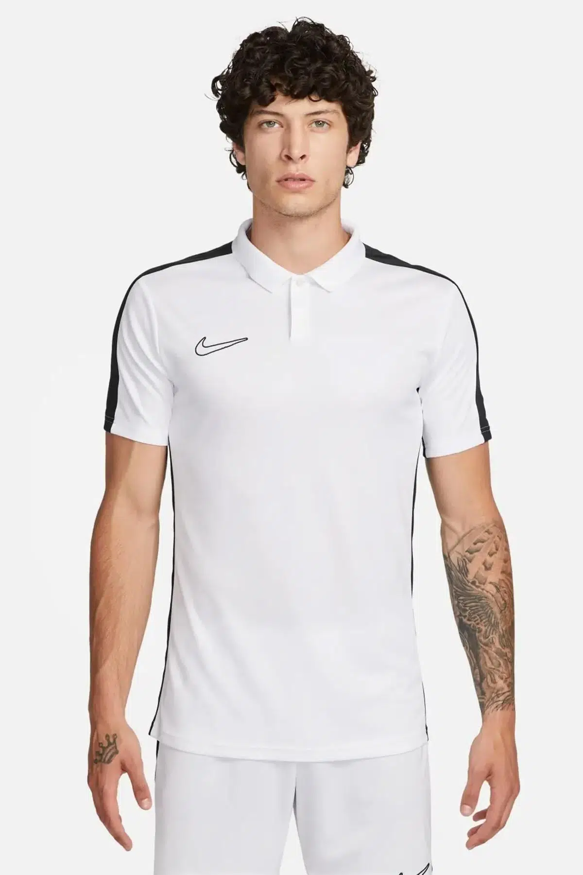 Nike M Dri-FIT Academy23 Polo SS DR1346-100 Beyaz Erkek Polo Yaka Tişört