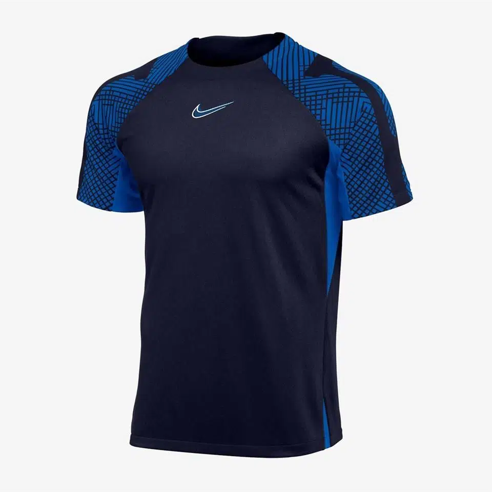 Nike M Nk Df Strk SS Top K DH8698-451 Lacivert Erkek Antrenman Tişörtü