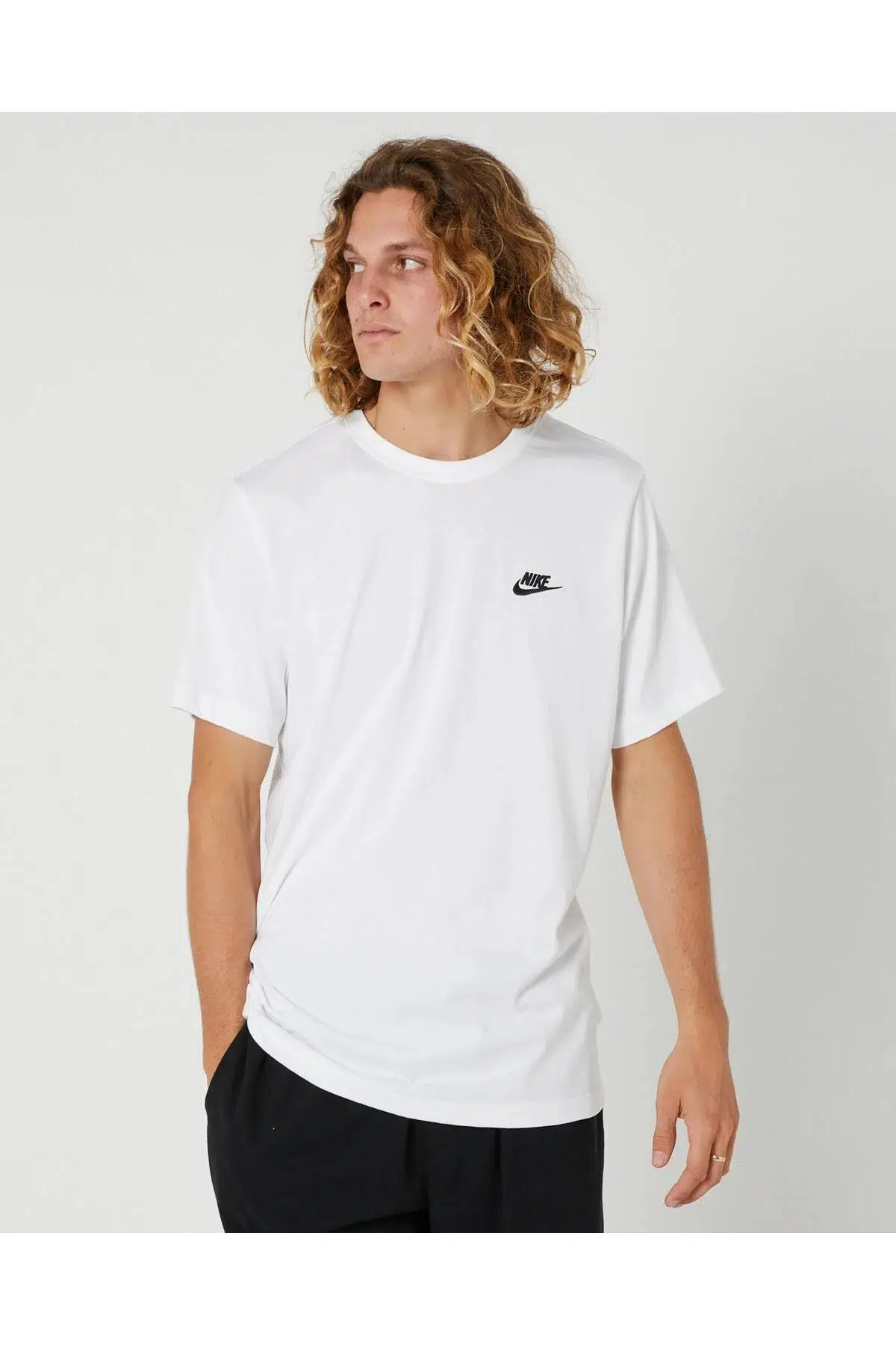 Nike M NSW CLUB TEE AR4997-101 Beyaz Erkek Günlük Tişört