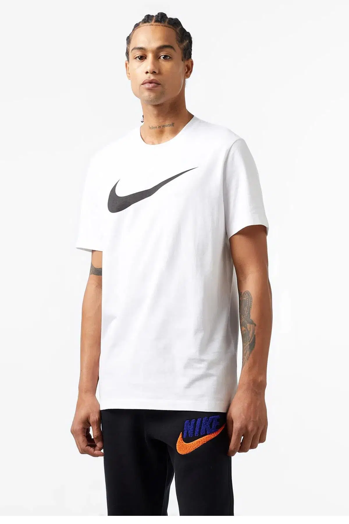 Nike M NSW TEE ICON SWOOSH DC5094-100 Beyaz Erkek Günlük Tişört