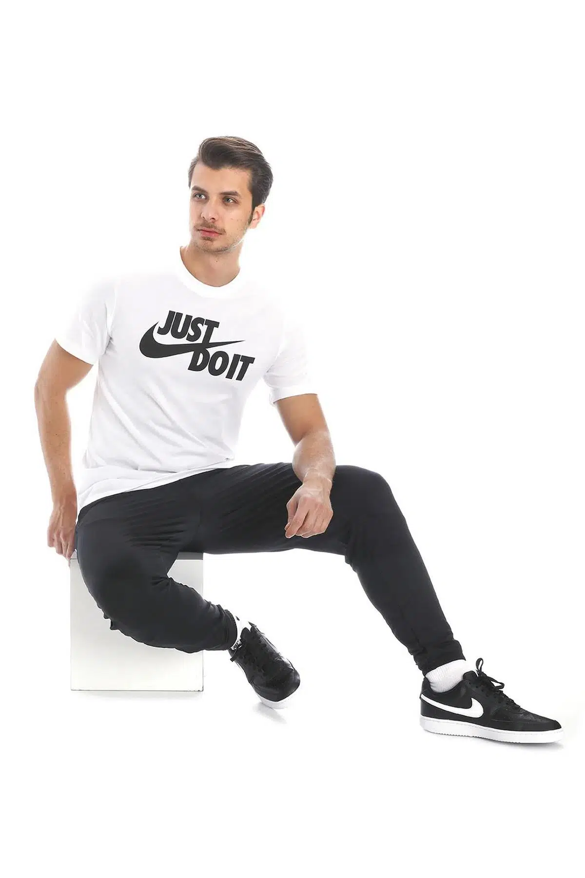 Nike M NSW TEE JUST DO IT SWOOSH AR5006-100 Beyaz T-shirt
