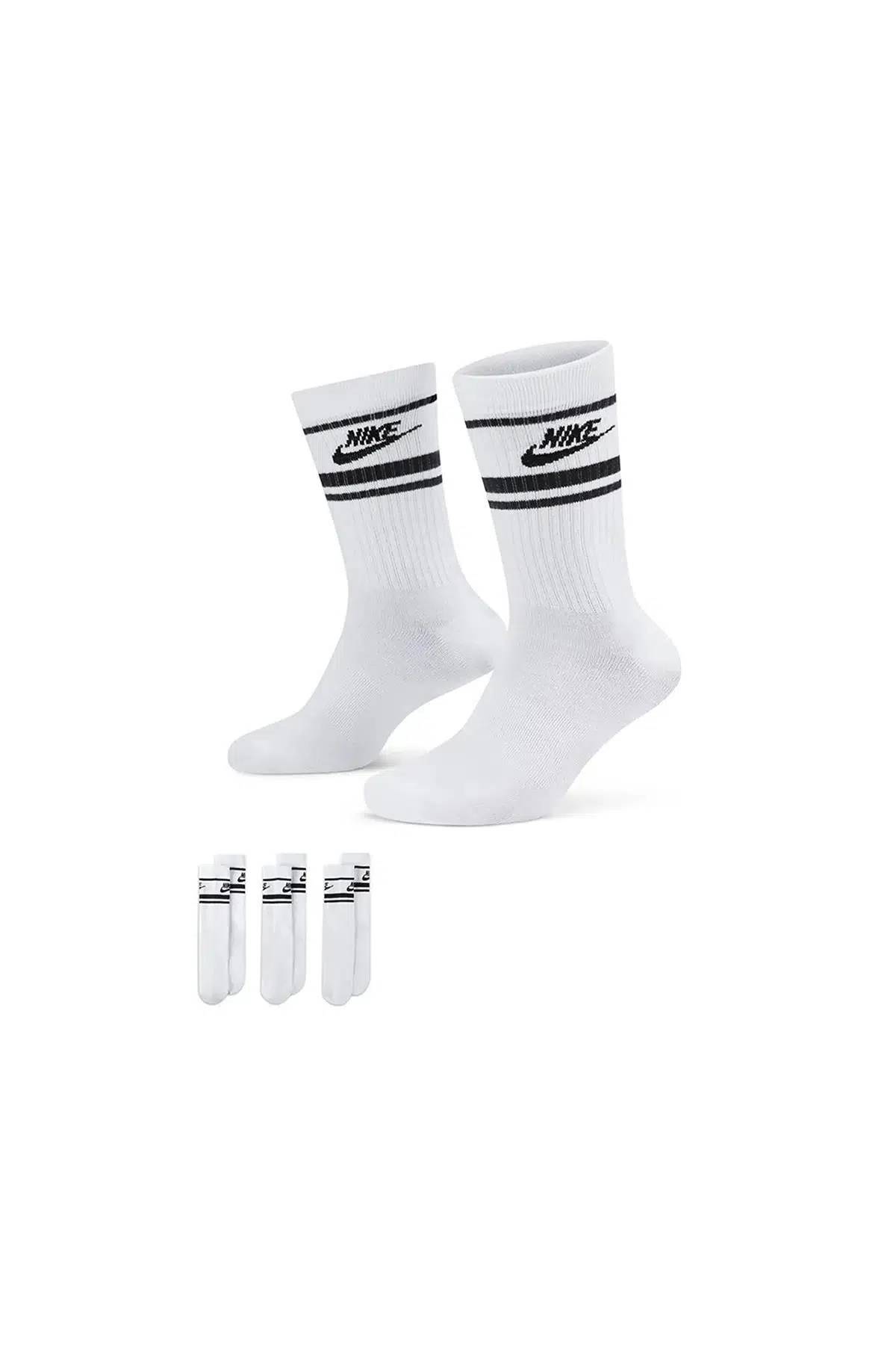 Nıke Unisex DX5089-103 Beyaz 3'lü Çorap